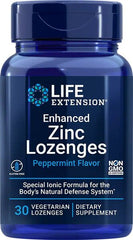 Enhanced Zinc Lozenges, Peppermint - 30 vegetarian lozenges - Sense42 Beauty and Health