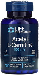 Acetyl-L-Carnitine, 500mg - 100 vcaps - Sense42 Beauty and Health