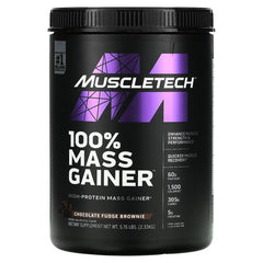 100% Mass Gainer, Chocolate Fudge Brownie - 2330g - Sense42 Beauty and Health