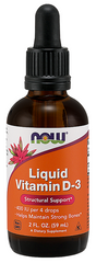NOW Foods Vitamin D-3 Liquid, 400 IU - 59 ml. - Sense42 Beauty and Health