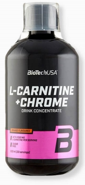 BioTechUSA L-Carnitine + Chrome Orange - 500 ml. - Sense42 Beauty and Health