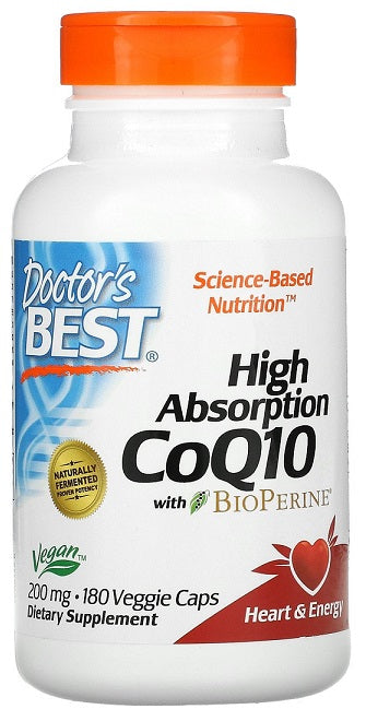 High Absorption CoQ10 with BioPerine, 200mg - 180 vcaps - Sense42 Beauty and Health