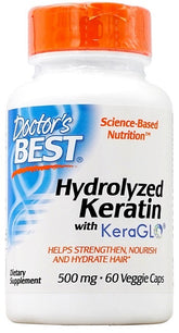 Hydrolyzed Keratin, 500mg - 60 vcaps - Sense42 Beauty and Health