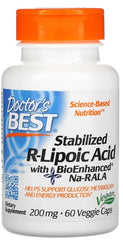 Stabilized R-Lipoic Acid with Na-RALA, 200mg - 60 vcaps - Sense42 Beauty and Health