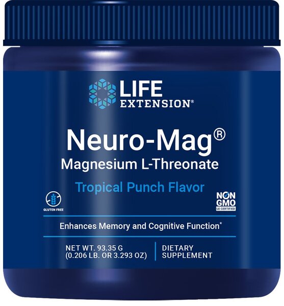 Neuro-Mag Magnesium L-Threonate, Tropical Punch - 93g - Sense42 Beauty and Health