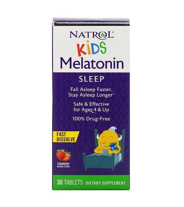 Kids Melatonin, Strawberry - 30 tabs - Sense42 Beauty and Health