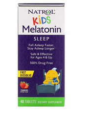 Kids Melatonin, Strawberry - 40 tabs - Sense42 Beauty and Health