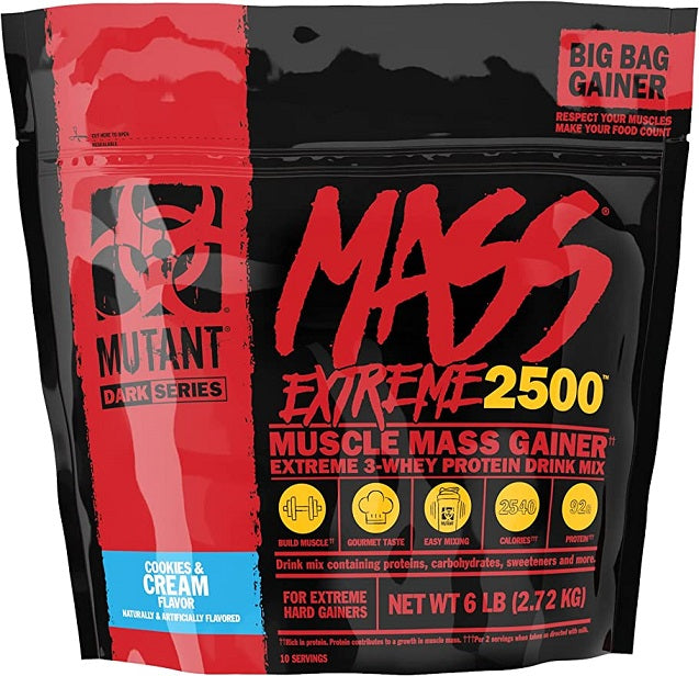Mutant Mass Extreme 2500, Cookies & Cream - 2720g - Sense42 Beauty and Health