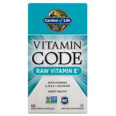 Vitamin Code Raw Vitamin E - 60 vcaps - Sense42 Beauty and Health