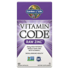 Vitamin Code Raw Zinc - 60 vegan caps - Sense42 Beauty and Health