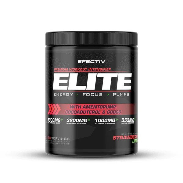 Elite Pre-Workout, Strawberry Lime - 420g - Sense42 Beauty and Health