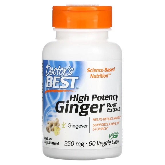 High Potency Ginger Root Extract, 250mg - 60 vcaps - Sense42 Beauty and Health