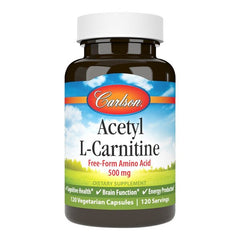 Acetyl L-Carnitine, 500mg - 120 vcaps - Sense42 Beauty and Health