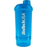 Wave+ Shaker, Blue - 500 ml. (+ 150 ml.) - Sense42 Beauty and Health