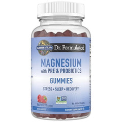 Dr. Formulated Magnesium with Pre & Probiotics Gummies, Raspberry - 60 gummies - Sense42 Beauty and Health
