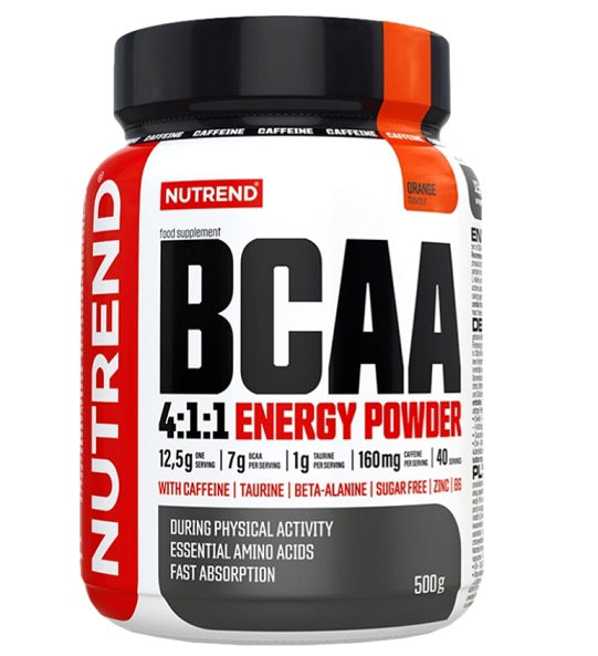 BCAA 4:1:1 Energy Powder, Orange - 500g - Sense42 Beauty and Health