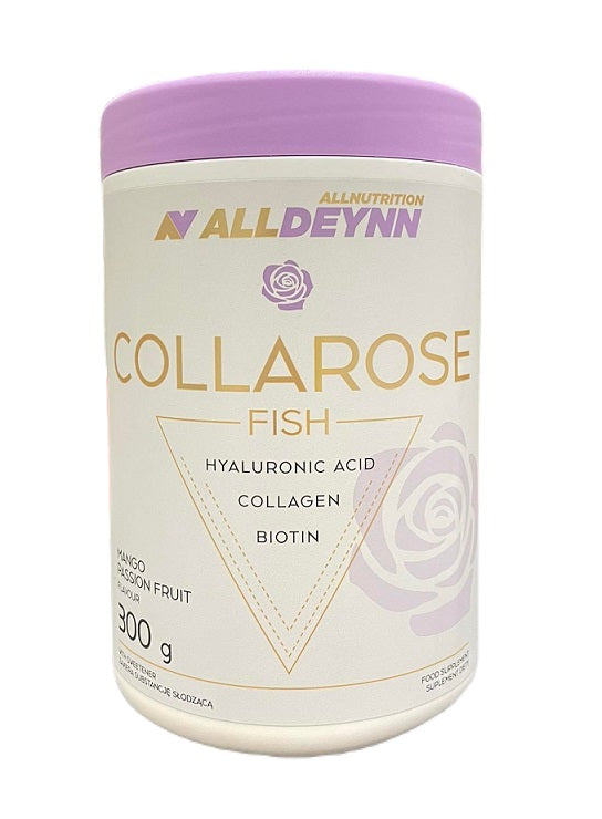 ALLDEYNN Collarose Fish Collagen Powder - Fish Collagen Hydrolysate with Hyaluronic Acid, Biotin - Anti Aging Skin Treatment - Hair Supplements - 300g - Mango-Passion Fruit - Sense42 Beauty and Health