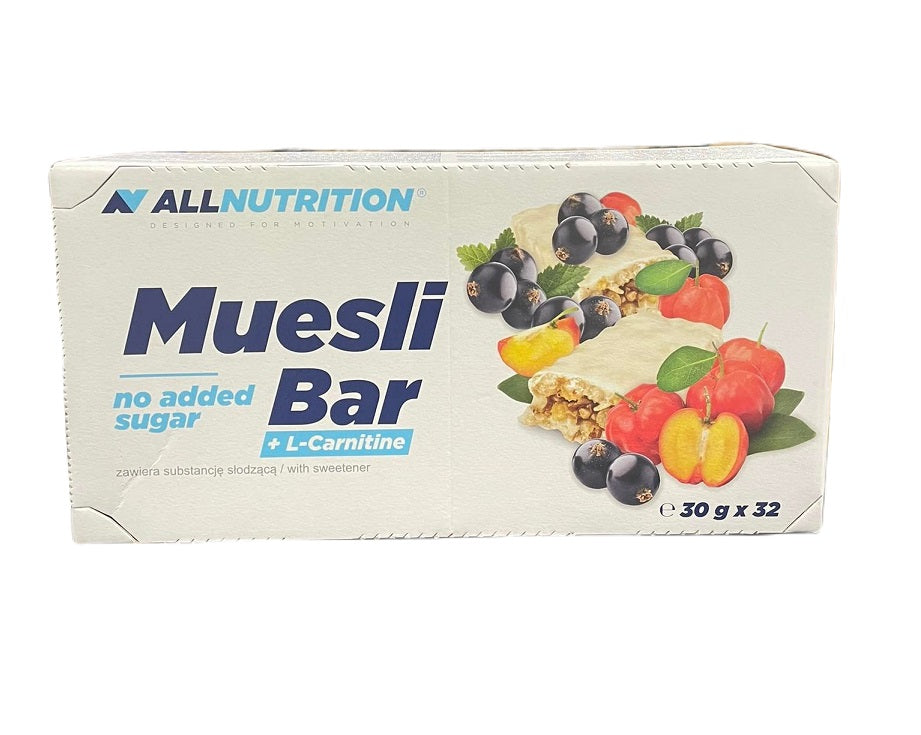 Muesli Bar + L-Carnitine, Yoghurt & Blackcurrant - 32 bars - Sense42 Beauty and Health