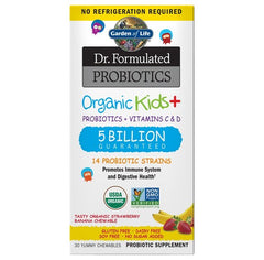 Dr. Formulated Probiotics Organic Kids+, Strawberry Banana - 30 chewables - Sense42 Beauty and Health
