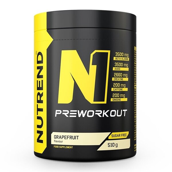 N1 Pre-Workout, Grapefruit - 510g - Sense42 Beauty and Health