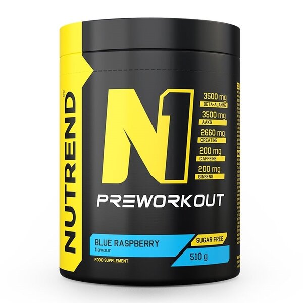 N1 Pre-Workout, Blue Raspberry - 510g - Sense42 Beauty and Health
