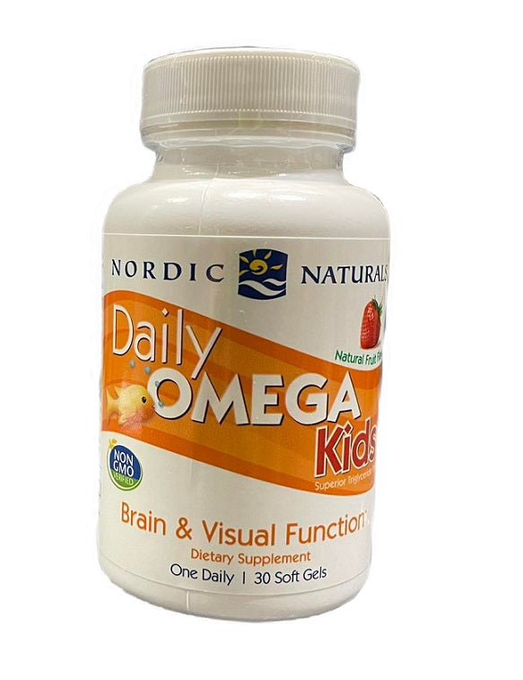 Daily Omega Kids, Natural Fruit Flavor - 30 softgels - Sense42 Beauty and Health