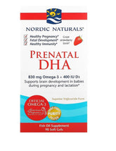 Prenatal DHA, 830mg Omega-3 + 400 IU D3 Strawberry - 90 softgels - Sense42 Beauty and Health