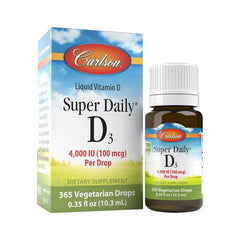 Carlson Labs Super Daily D3 4000 IU - 10 ml. - Sense42 Beauty and Health