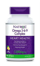 Omega 3-6-9 Complex, 1200mg Lemon - 90 softgels - Sense42 Beauty and Health