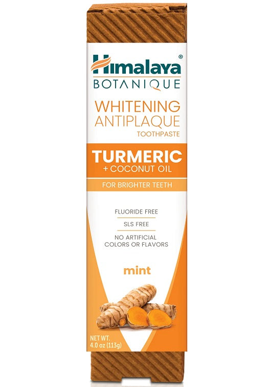 Whitening Antiplaque Toothpaste Turmeric + Coconut Oil, Mint - 113g - Sense42 Beauty and Health