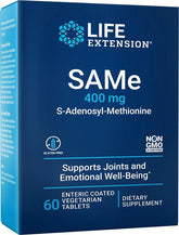SAMe S-Adenosyl-Methionine, 400mg - 60 enteric coated tabs - Sense42 Beauty and Health