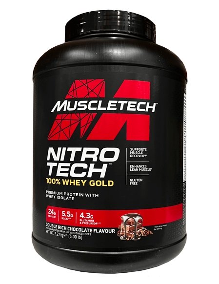 Nitro-Tech 100% Whey Gold, Double Rich Chocolate (EAN 631656256369) - 2270g - Sense42 Beauty and Health