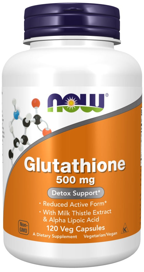 NOW Foods Glutathione 500mg - 120 vcaps - Sense42 Beauty and Health