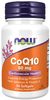 CoQ10 with Selenium & Vitamin E, 50mg - 50 softgels - Sense42 Beauty and Health