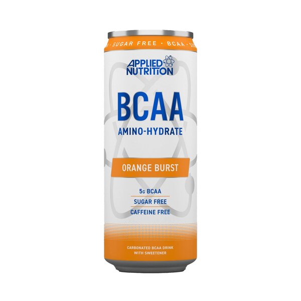 BCAA Amino-Hydrate Caffeine Free Cans, Orange Burst - 12 x 330 ml. - Sense42 Beauty and Health