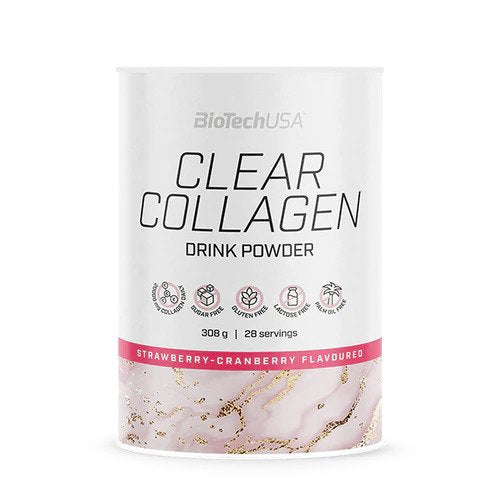 BioTechUSA Clear Collagen Strawberry-Cranberry - 308g - Sense42 Beauty and Health