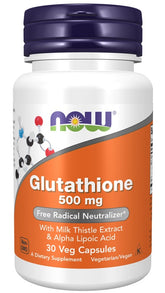 Glutathione with Milk Thistle Extract & Alpha Lipoic Acid, 500mg - 30 vcaps - Sense42 Beauty and Health