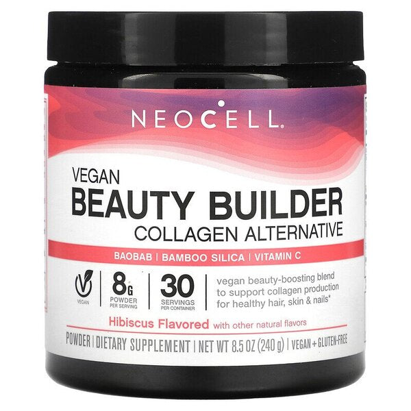 Vegan Beauty Builder Collagen Alternative, Hibiscus - 240g - Sense42 Beauty and Health