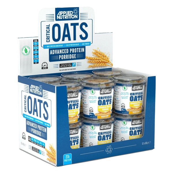 Critical Oats Protein Porridge, Golden Syrup (EAN 634158938719) - 12 x 60g - Sense42 Beauty and Health