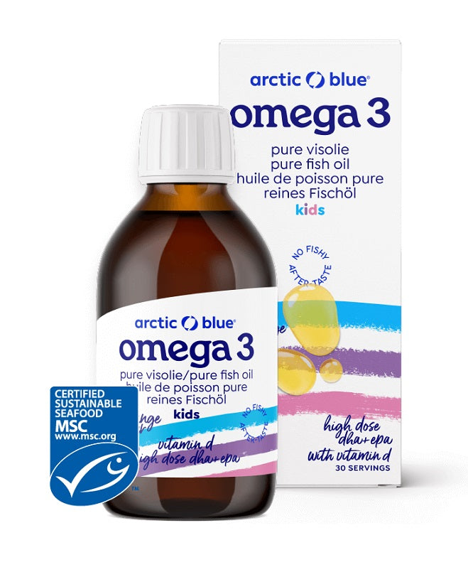 Pure Fish Oil Kids DHA + EPA with Vitamin D, Orange - 150 ml. - Sense42 Beauty and Health