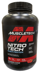 MuscleTech Nitro-Tech, Strawberry - 1820g - Sense42 Beauty and Health