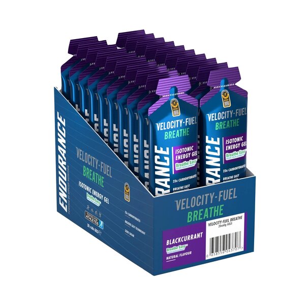 Endurance Breathe Isotonic Energy Gel, Blackcurrant - 20 x 60g - Sense42 Beauty and Health