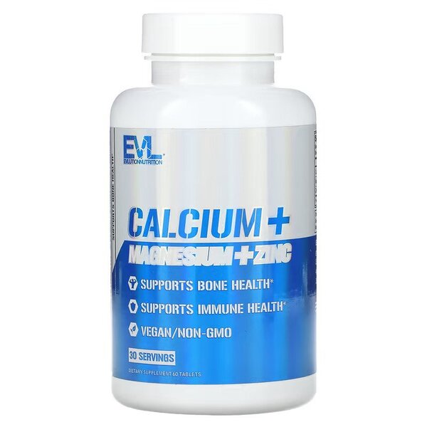 Calcium + Magnesium + Zinc - 60 tablets - Sense42 Beauty and Health