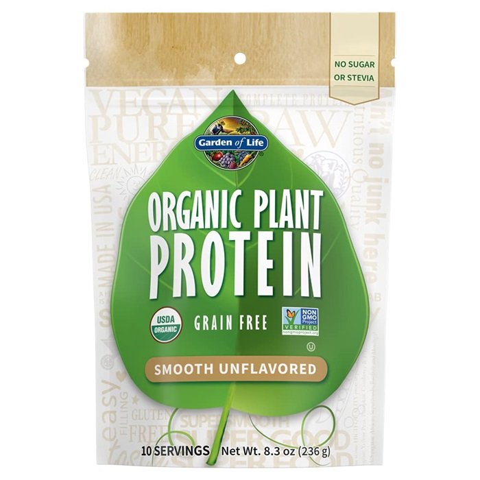 Organic Plant Protein, Smooth Unflavored - 236g - Sense42 Beauty and Health