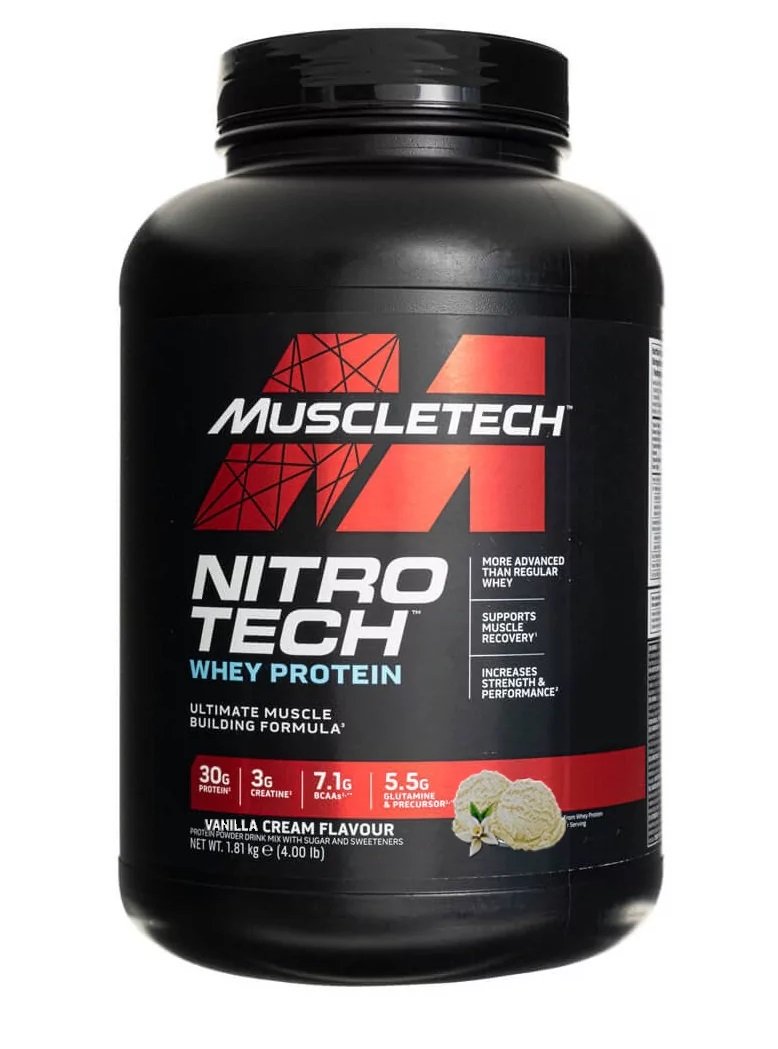 Nitro-Tech, Vanilla Cream - 1810g - Sense42 Beauty and Health