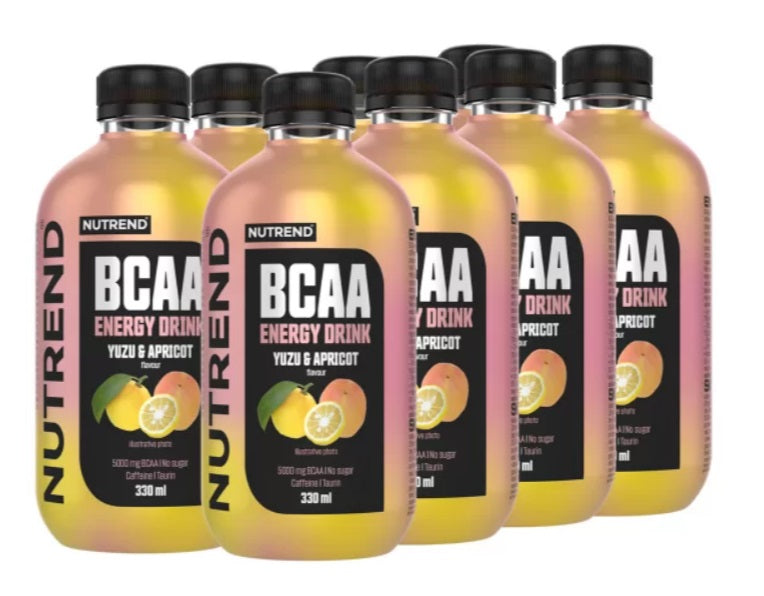 BCAA Energy Drink, Yuzu & Apricot - 8 x 330 ml. - Sense42 Beauty and Health