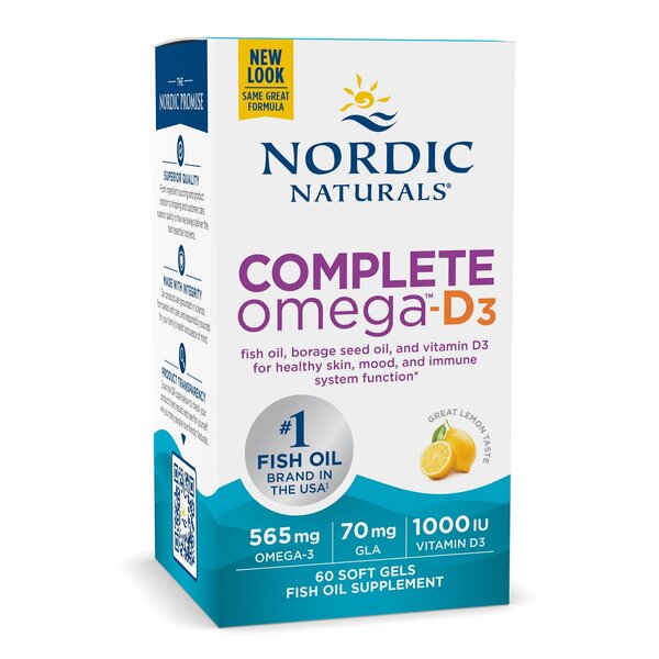 Complete Omega-D3, 565mg Lemon - 120 softgels - Sense42 Beauty and Health