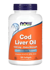 Cod Liver Oil, 1000mg Extra Strength - 180 softgels - Sense42 Beauty and Health