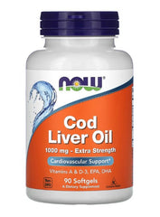 Cod Liver Oil, 1000mg Extra Strength - 90 softgels - Sense42 Beauty and Health