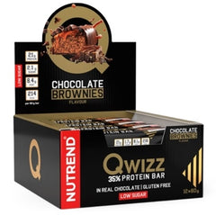 Qwizz 35% Protein Bar, Chocolate Brownies - 12 x 60g - Sense42 Beauty and Health